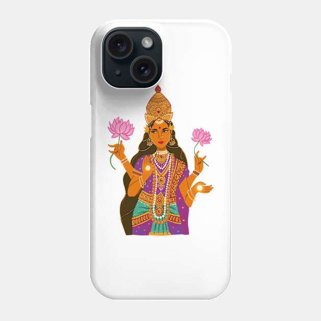 Diwali Lakshmi Phone Case by SaraFuentesArt