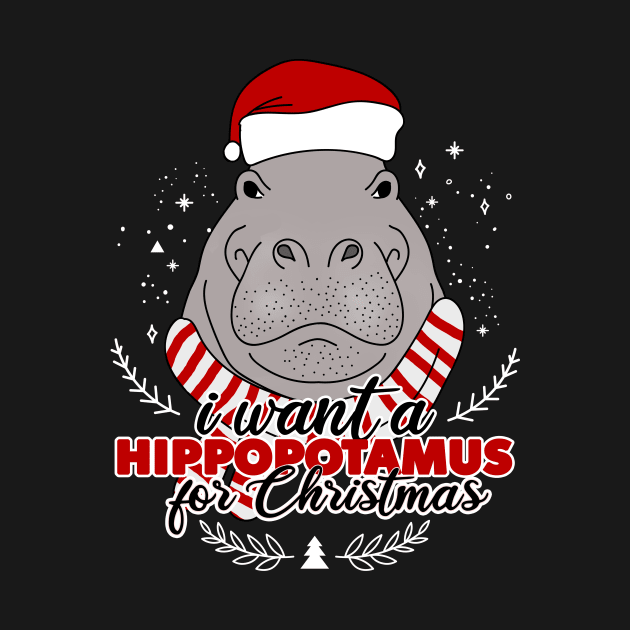 I want a hippopotamus for Christmas by Rishirt