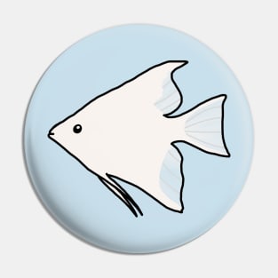Platinum Angelfish Pin