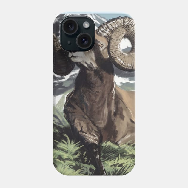 goat Phone Case by digital oil painting