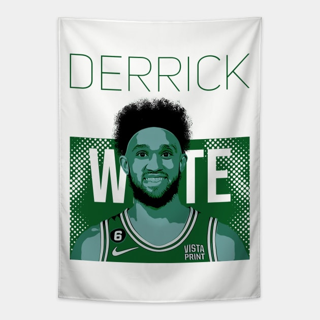 Derrick White | Basketball player Tapestry by Aloenalone