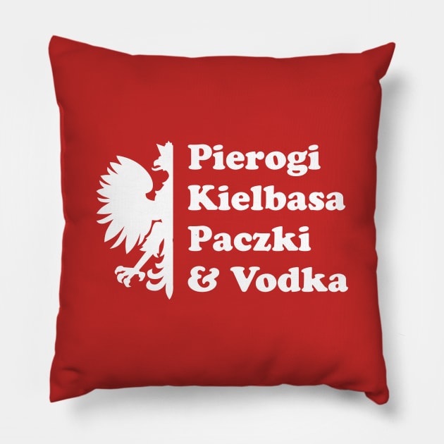 Pierogi Kielbasa Paczki & Vodka Pillow by PodDesignShop