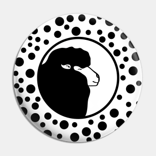 One Black Happy Sheep Cartoon Illustration Pin