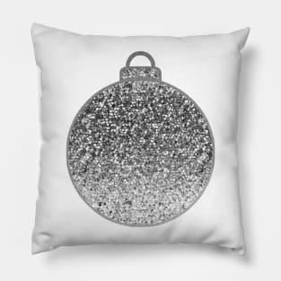 Silver Christmas bauble Pillow