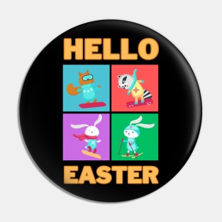 Hello Easter Pin