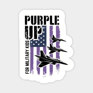 Purple Up For Military Kids Usa Flag Magnet