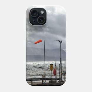 Bad weather sweeping over the Isle of Arran and Claonaig, Scotland Phone Case