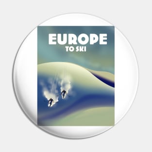 Europe to ski Pin