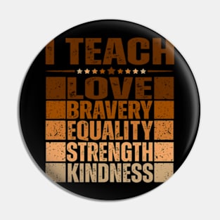 I Teach Black History Teacher Black History Month Pin