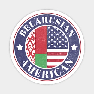 Proud Belarusian-American Badge - Belarus Flag Magnet