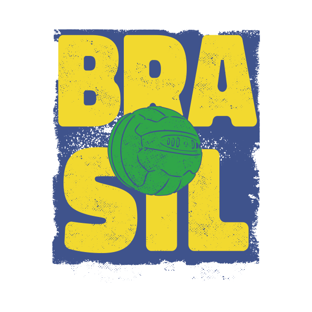 Vintage Brasil Futbol // Retro Brazil Soccer by SLAG_Creative