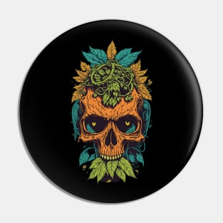 skull full of hops Pin