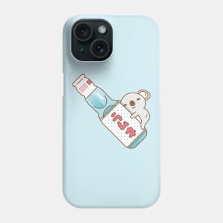 Baby koala with ramune japanese soda Sticker Phone Case