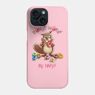 beaver donut worry Phone Case