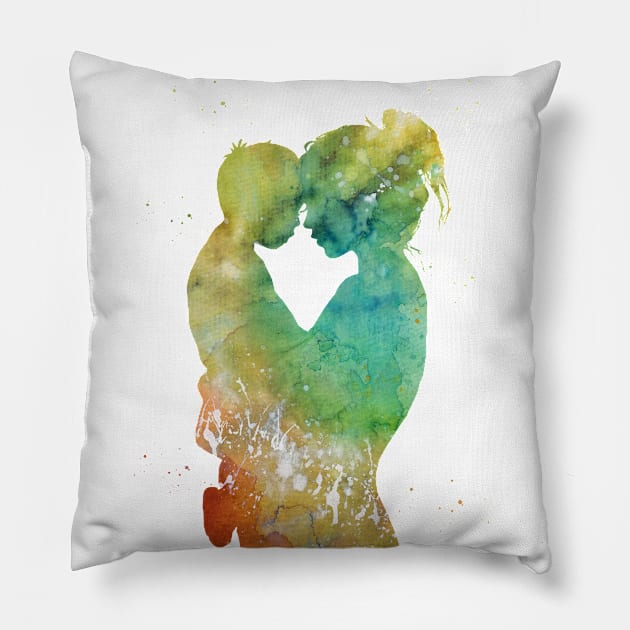 Mother and son Pillow by erzebeth