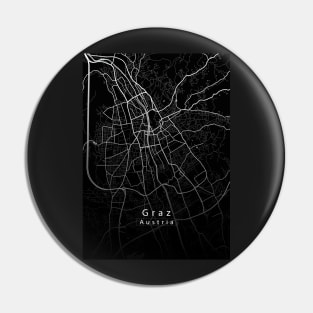 Graz Austria City Map dark Pin