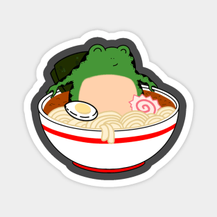 Frog Bathing In Ramen Magnet