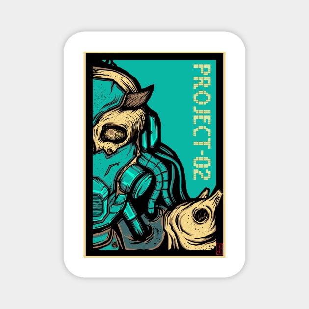 Mecha Skull Magnet by pilipsjanuariusDesign