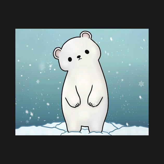 Adorable Polar Bears Snowing Lover Gift by MIRgallery