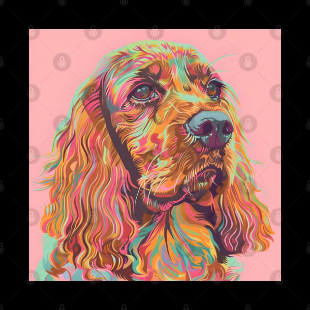 Retro Sussex Spaniel: Pastel Pup Revival by NatashaCuteShop