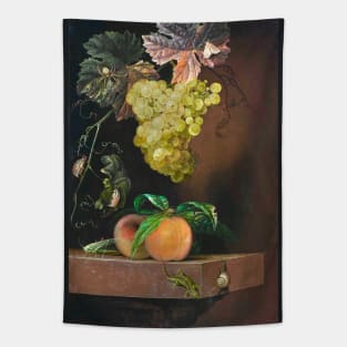 Still Life with Fruit, Lizard and Insects by Ottmar Elliger (digitally enhanced) Tapestry