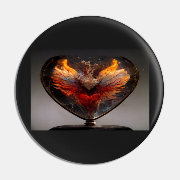 Flaming Heart Art  /  Flame Heart Unwind Designs Pin by Unwind-Art-Work