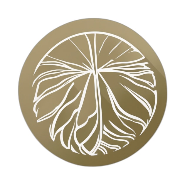 Elegant Monstera Leaf Art in Gold and Olive No. 878 by cornelliusy