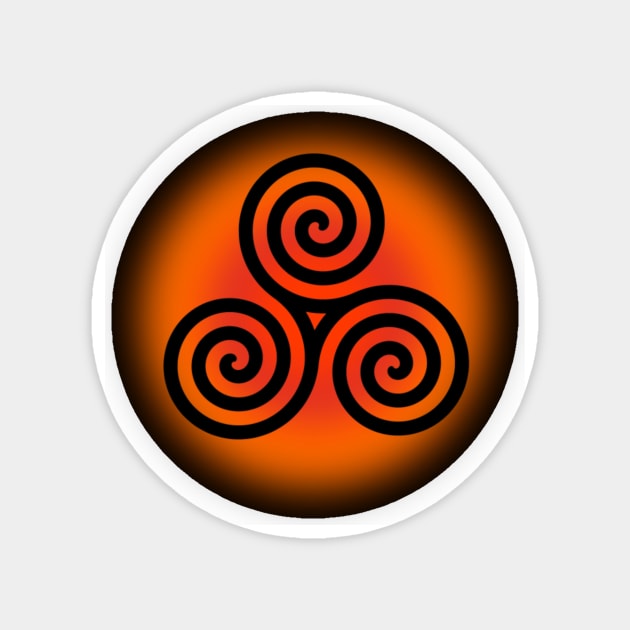 Samhain Celtic Triple Spiral Magnet by Celtic Morrigan