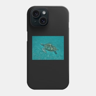 Swimming with turtles Phone Case