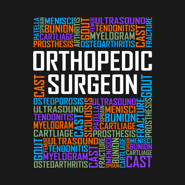 Orthopedic Surgeon Words by LetsBeginDesigns