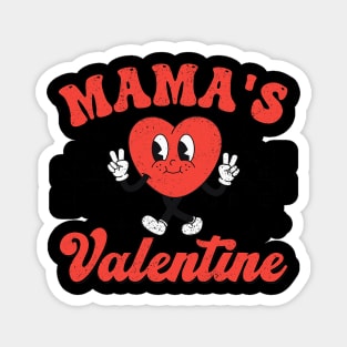 Retro Groovy Mama is My Valentine Cute Heart Boys Girls Kids Magnet