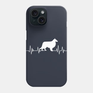 Cute shetland sheepdog Heartbeat dog Heartbeat Silhouette Phone Case