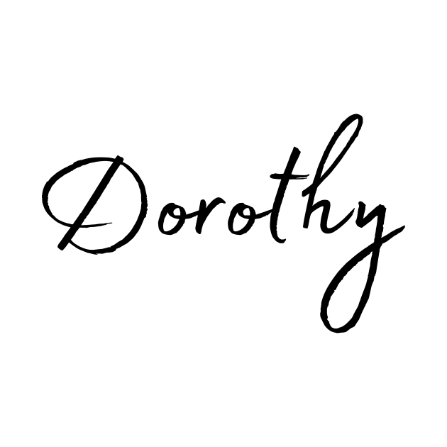 Dorothy Name Calligraphy by Word Minimalism