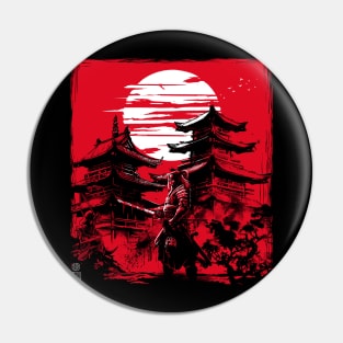 Samurai warrior in feudal Japan Pin