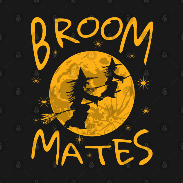 Witches on Broomsticks | Broom Mates | Moonlight Witches by dkdesigns27
