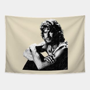 Patrick Swayze bw Retro Tapestry