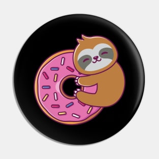 Sloth Donut Pin