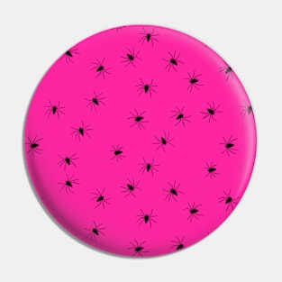 halloween hot pink spider Pin