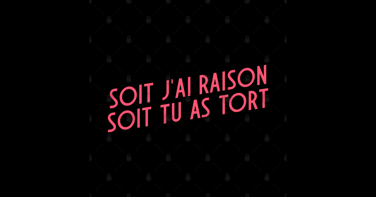 soit j'ai raison soit tu as tort Humoristique Tapestry TeePublic