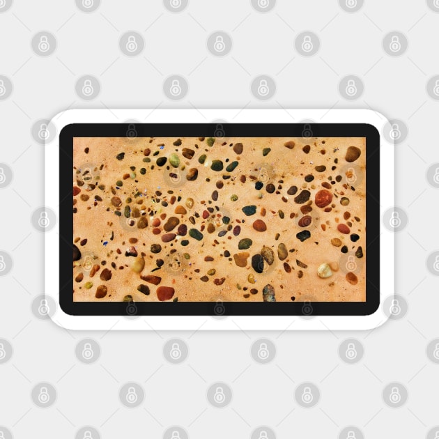 Beach Stones Abstract 13 Magnet by dhphotography