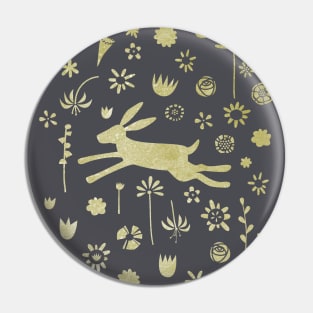 Hare in the Meadow Pin