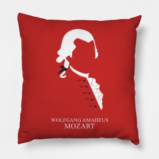 Wolfgang Amadeus Mozart - Minimalist Portrait Pillow