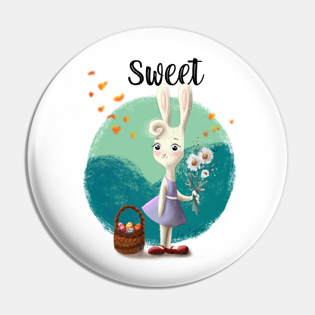 Sweet bunny Pin by Lu Lapin