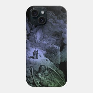 High Resolution Gustave Doré Illustration Geryon Tinted Phone Case