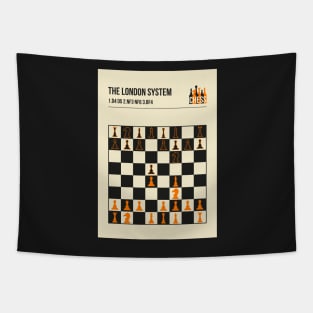 The London System Vintage Chess Opening Art Tapestry