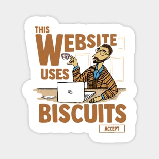 This Website Uses Biscuits - Funny British Meme Magnet
