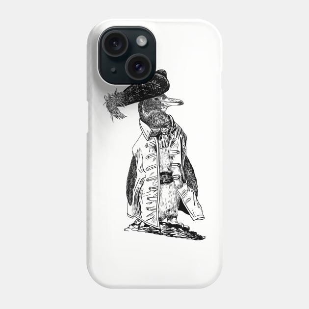 Penguin Pirate Captain Phone Case by Greydn