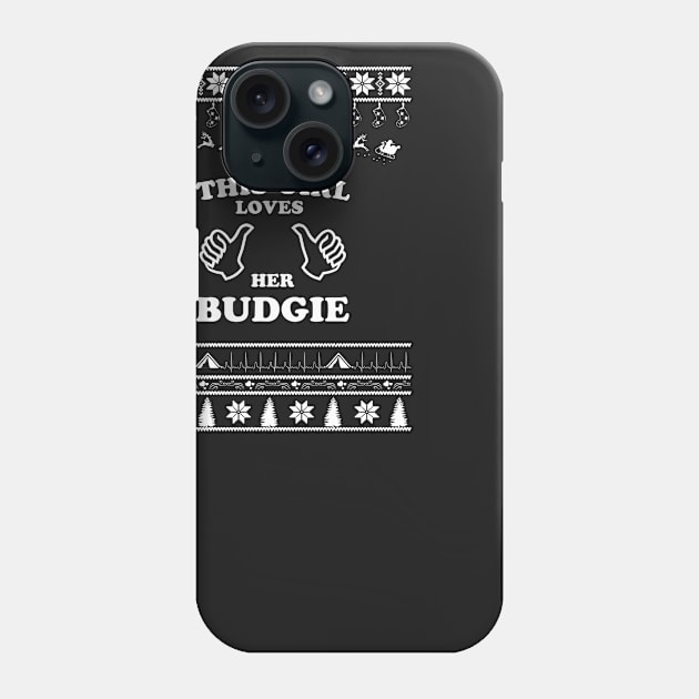 Merry Christmas Budgie Phone Case by bryanwilly
