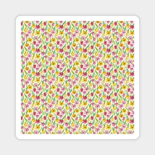 Pastel Color Floral Pattern Magnet