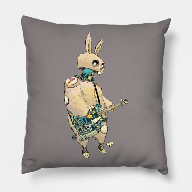 Rabbit Rock Pillow by jesse.lonergan